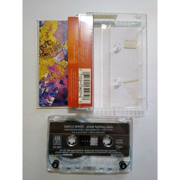 Simple Minds Street Fighting Years 1989 Cassette Tape Album New Wave Synth-pop - Picture 3 of 6